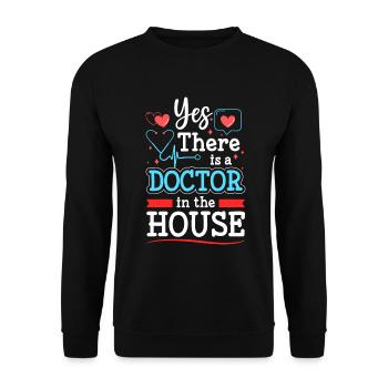 Doctor Student Pain - Unisex Sweatshirt - black - Front - Alina (178cm) & Michal (187cm)