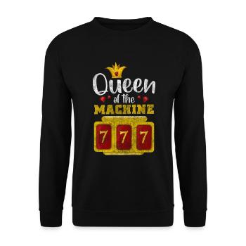 Kasino Slot Casino - Unisex Pullover - Schwarz - Vorne - Alina (178cm) & Michal (187cm)