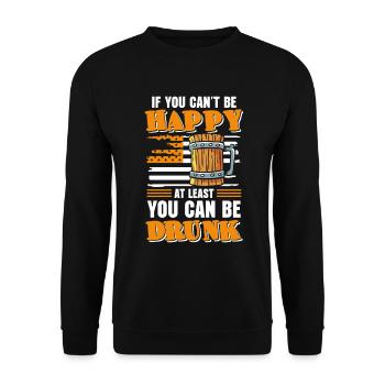 Biertrinker Saufen Trinken Kneipe - Unisex Pullover - Schwarz - Vorne - Alina (178cm) & Michal (187cm)