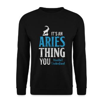 Horoskop Astrologie Aberglaube Stolz - Unisex Pullover - Schwarz - Vorne - Alina (178cm) & Michal (187cm)