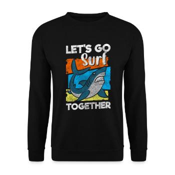 Shark Fin Angler King - Sweat-shirt Unisexe - noir - Devant - Alina (178cm) & Michal (187cm)