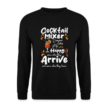 Bartender Drinks Mixed Drink Pina Colada - Unisex Sweatshirt - black - Front - Alina (178cm) & Michal (187cm)