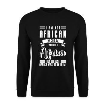 Safari Giraffe Kenya African - Unisex Sweatshirt - black - Front - Alina (178cm) & Michal (187cm)
