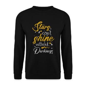 Star, Sky, Space, Night Sky - Unisex Sweatshirt - black - Front - Alina (178cm) & Michal (187cm)