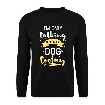 Chien Animal Amour Sports De Chien - Sweat-shirt Unisexe - noir - Devant - Alina (178cm) & Michal (187cm)