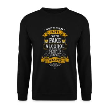 Feier Freunde Bier Trinken - Unisex Pullover - Schwarz - Vorne - Alina (178cm) & Michal (187cm)