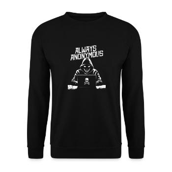 Always Anonymous - Unisex Sweatshirt - black - Front - Alina (178cm) & Michal (187cm)