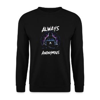 Always Anonymous - Unisex Sweatshirt - black - Front - Alina (178cm) & Michal (187cm)