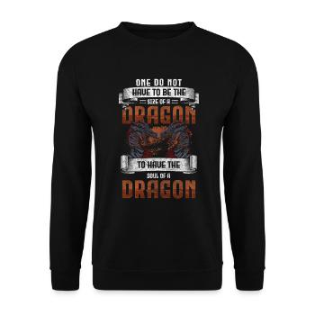 Ailes de Dragon Chine Fantaisie - Sweat-shirt Unisexe - noir - Devant - Alina (178cm) & Michal (187cm)