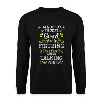 Les loups solitaires évitent les réflexions sociales - Sweat-shirt Unisexe - noir - Devant - Alina (178cm) & Michal (187cm)