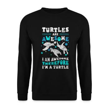 Tank Reptile Zoo - Unisex Sweatshirt - black - Front - Alina (178cm) & Michal (187cm)