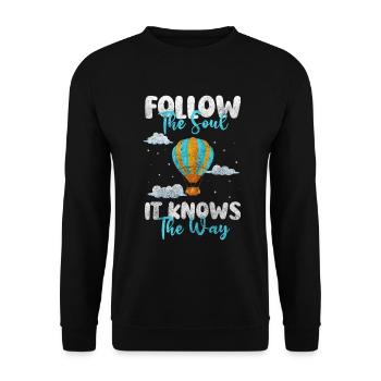 Hot Air Balloon Fire Adventure Hot - Unisex Sweatshirt - black - Front - Alina (178cm) & Michal (187cm)