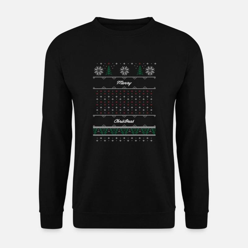 Merry Christmas Pattern - Sweat-shirt Unisexe - noir
