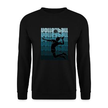Homme de volley- de sport - Sweat-shirt Unisexe - noir - Devant - Alina (178cm) & Michal (187cm)