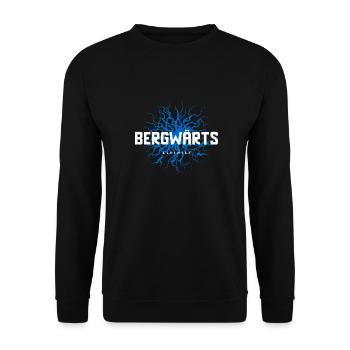 bergwärts alpinist herz - Unisex Pullover - Schwarz - Vorne - Alina (178cm) & Michal (187cm)