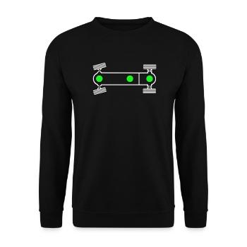 Syncro 4x4 Bus Blocages de différentiel Symbole Camper - Sweat-shirt Unisexe - noir - Devant - Alina (178cm) & Michal (187cm)