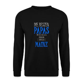 Mainzer Papa - Unisex Pullover - Schwarz - Vorne - Alina (178cm) & Michal (187cm)