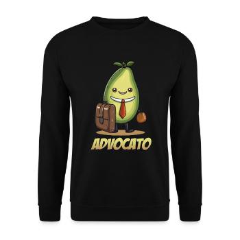 Drôle Advocato Avocat Avocat - Sweat-shirt Unisexe - noir - Devant - Alina (178cm) & Michal (187cm)
