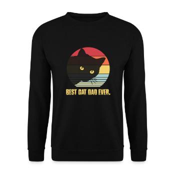 Cats Cat Dad Hangover - Unisex Sweatshirt - black - Front - Alina (178cm) & Michal (187cm)