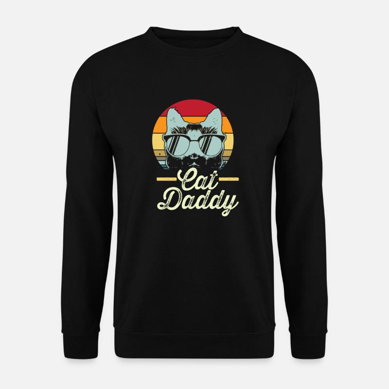 Cat Daddy retro - Unisex Pullover - Schwarz