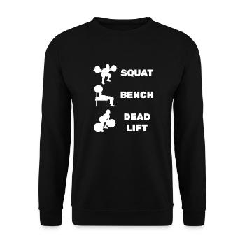 Squat Bench Deadlift - Unisex Pullover - Schwarz - Vorne - Alina (178cm) & Michal (187cm)
