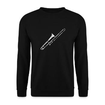 Œuvre d’art de trombone - Sweat-shirt Unisexe - noir - Devant - Alina (178cm) & Michal (187cm)