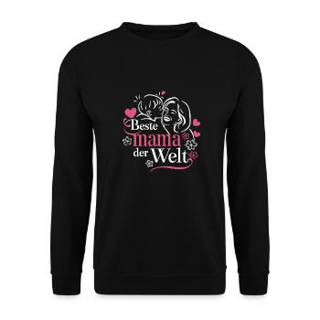Toute la meilleure maman du monde - Sweat-shirt Unisexe - noir - Devant - Alina (178cm) & Michal (187cm)