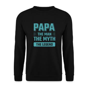 Dad A Man A Legend Funny Dad Sayings - Unisex Sweatshirt - black - Front - Alina (178cm) & Michal (187cm)