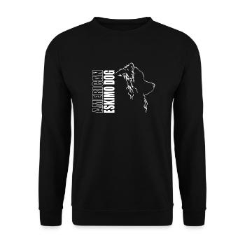 American Eskimo Dog Profile Dogs Wilsigns - Unisex Sweatshirt - black - Front - Alina (178cm) & Michal (187cm)