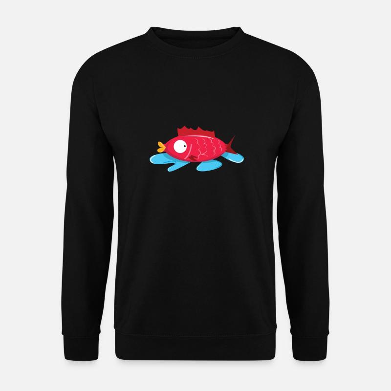 Fisch ohne wasser - Unisex Pullover - Schwarz