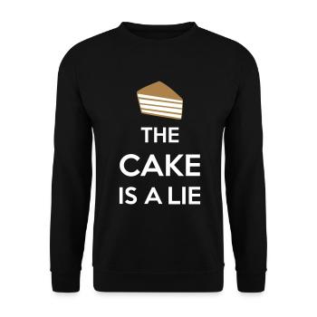 The Cake Is A Lie - Unisex Sweatshirt - black - Front - Alina (178cm) & Michal (187cm)