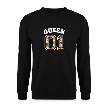 Queen 01 - Unisex Sweatshirt - black - Front - Alina (178cm) & Michal (187cm)