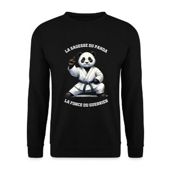 La sagesse du panda - Collection métiers - Sweat-shirt Unisexe - noir - Devant - Alina (178cm) & Michal (187cm)