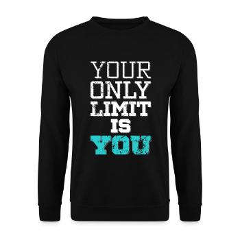 Ist Sie Zitat - Unisex Pullover - Schwarz - Vorne - Alina (178cm) & Michal (187cm)
