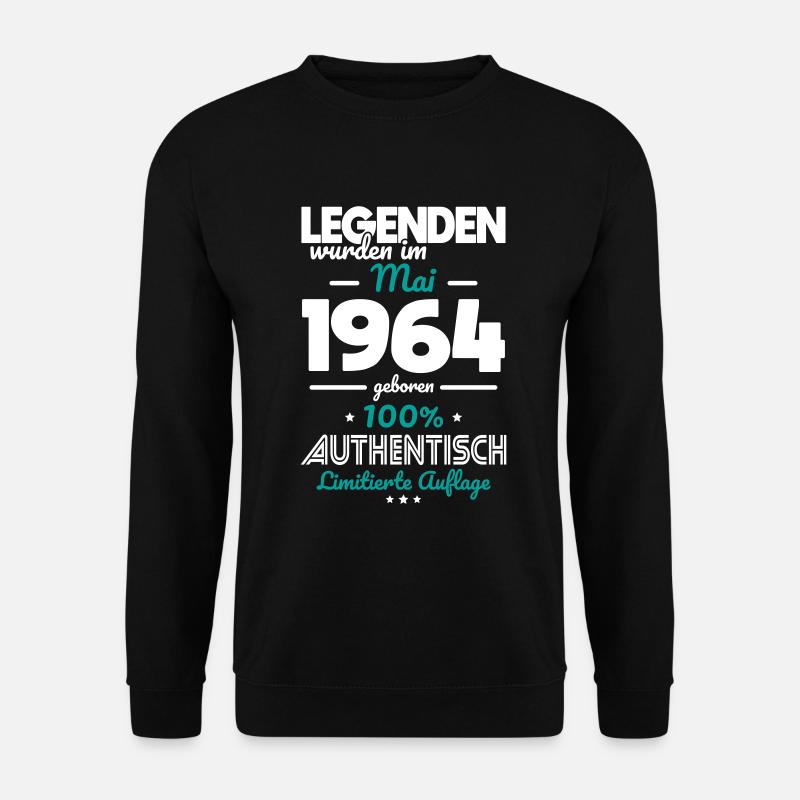 60. Geburtstag - Legenden wurden im Mai 1964 - Unisex Pullover - Schwarz