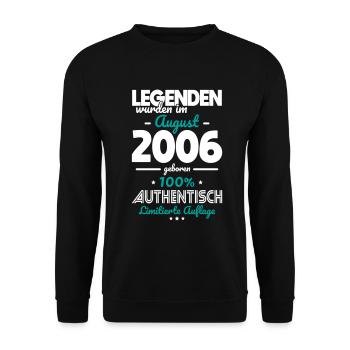 18e anniversaire - Les légendes ont été annoncées en août 2006 - Sweat-shirt Unisexe - noir - Devant - Alina (178cm) & Michal (187cm)