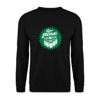 BEER PONG OLDSCHOOL 60s 6 CUP - Unisex Pullover - Schwarz - Vorne - Alina (178cm) & Michal (187cm)