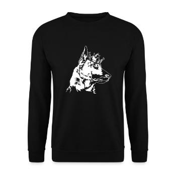 MALINOIS Crown Dogs Chien Wilsigns - Sweat-shirt Unisexe - noir - Devant - Alina (178cm) & Michal (187cm)