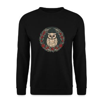 Nächtliche Weihnachtszeit - Unisex Pullover - Schwarz - Vorne - Alina (178cm) & Michal (187cm)