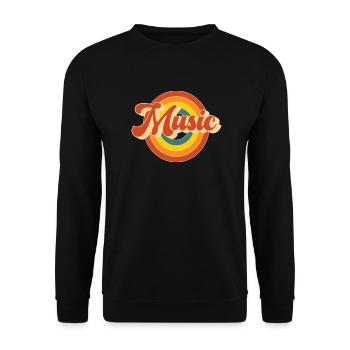 Music - Unisex Sweatshirt - black - Front - Alina (178cm) & Michal (187cm)