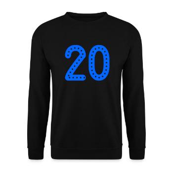 20. 20 YEARS. 20th ANNIVERSARY. 20 YEARS ANNIVERSARY. - Unisex Sweatshirt - black - Front - Alina (178cm) & Michal (187cm)