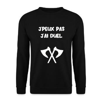 J’peux pas j’ai duel - Sweat-shirt Unisexe - noir - Devant - Alina (178cm) & Michal (187cm)
