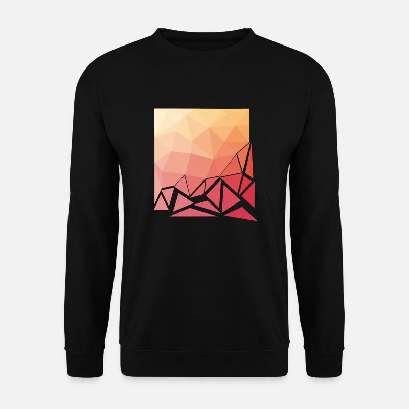 Fading Polygons - Unisex Pullover - Schwarz
