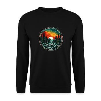 Winter - Unisex Sweatshirt - black - Front - Alina (178cm) & Michal (187cm)