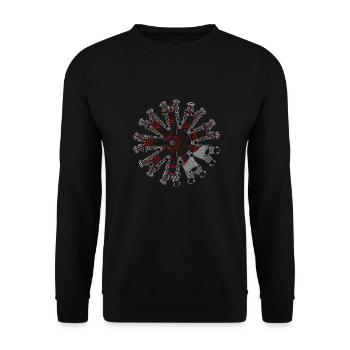 Sternmotor - Unisex Pullover - Schwarz - Vorne - Alina (178cm) & Michal (187cm)