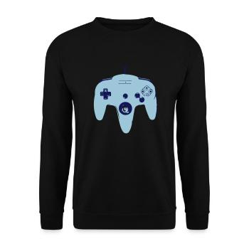 Controller - Unisex Pullover - Schwarz - Vorne - Alina (178cm) & Michal (187cm)
