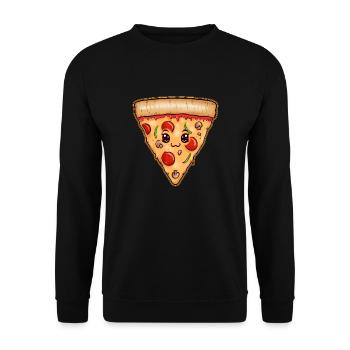 Lovely Pizza - Unisex Pullover - Schwarz - Vorne - Alina (178cm) & Michal (187cm)