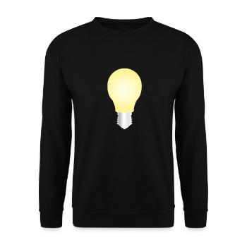 light bulb - Unisex Sweatshirt - black - Front - Alina (178cm) & Michal (187cm)