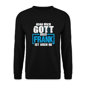 FRANK - ok - Unisex Pullover - Schwarz - Vorne - Alina (178cm) & Michal (187cm)