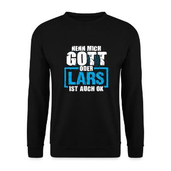 LARS - ok - Unisex Pullover - Schwarz - Vorne - Alina (178cm) & Michal (187cm)